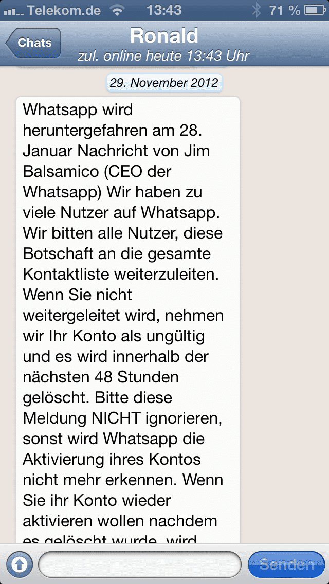 Whatsapp Kettenbriefe Fragen