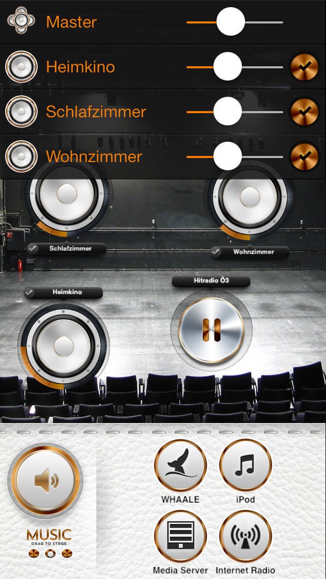 In der App lassen sich verschiedene AirPlay-Lautsprecher auswählen