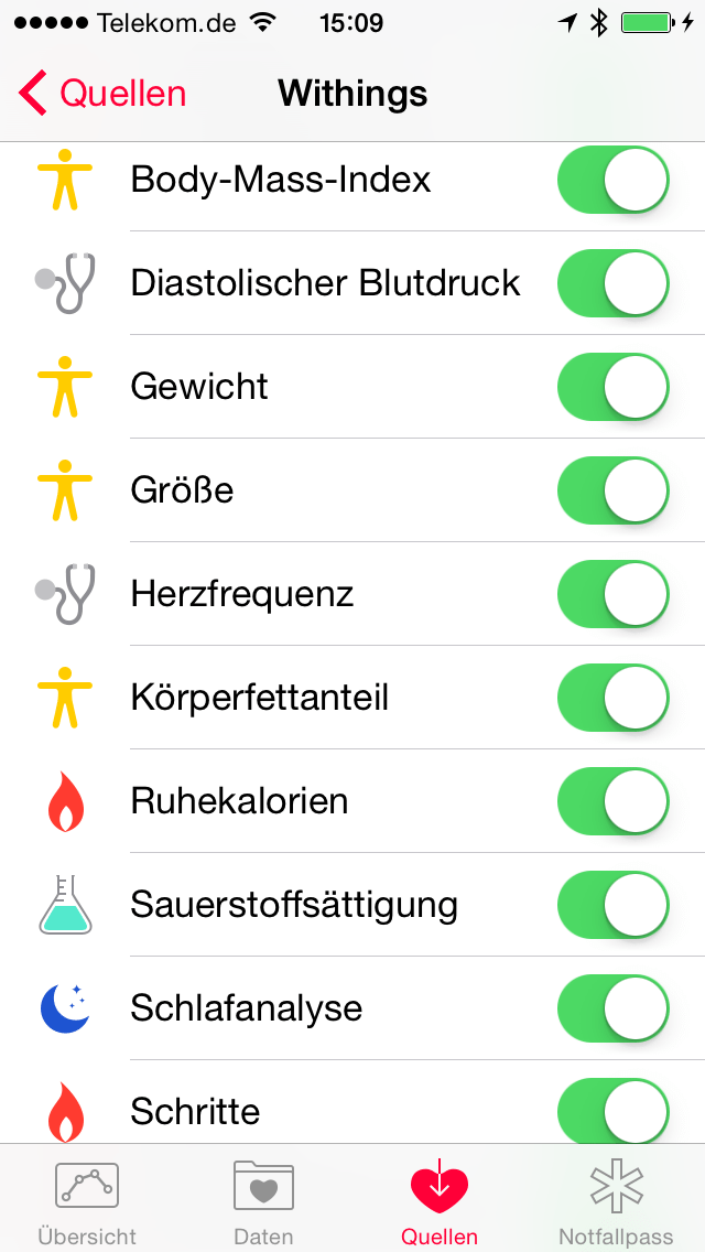 Unter Umständen gelangen die Werte nicht in Apples Health-App – erst iOS 8.1 soll hefen