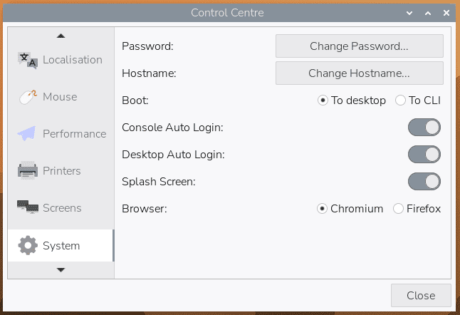 Appearance of the new control centre app