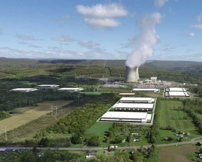 Ansicht der Planung des &quot;Cumulus Hyperscale Data Center Campus&quot; neben dem AKW Susquehanna von Talen Energy.​