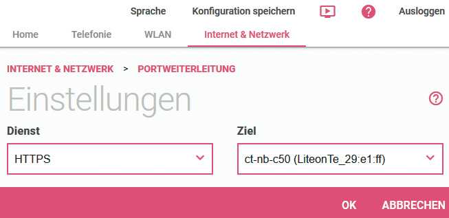 Gibt man bei dem Business-Router der Telekom den Dienst „HTTPS“ nach außen frei, öffnet er gleich zehn Ports für Zugriffe aus dem Internet.