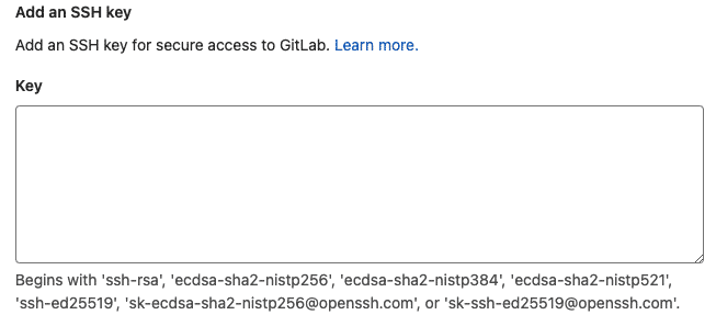 SSH Keys in GitLab 14.8: Auch ecdsa-sk and ed25519-sk lassen sich nun verwenden.