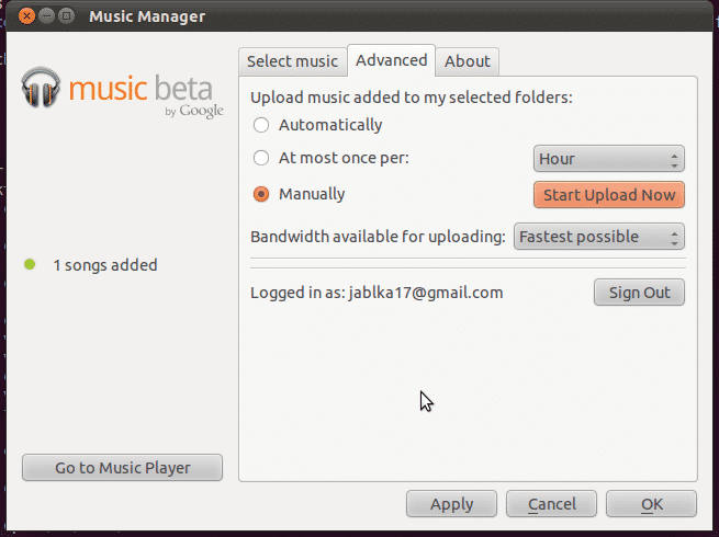 Google Music für Linux