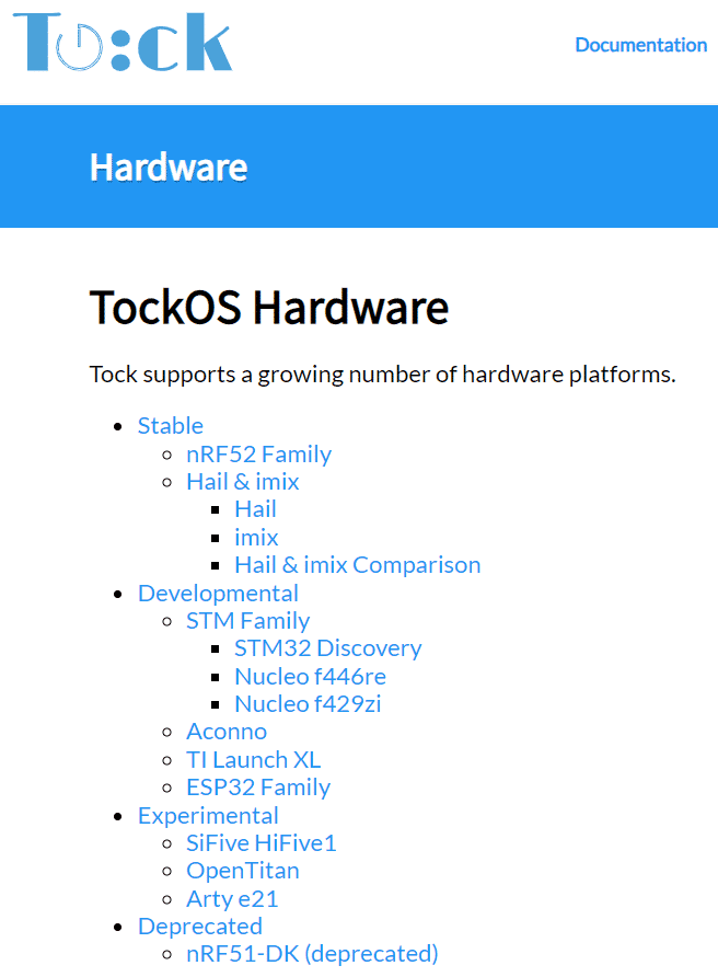 TockOS ist derzeit nur für ARM Cortex-M und RISC-V verfügbar, kommt aber für x86.