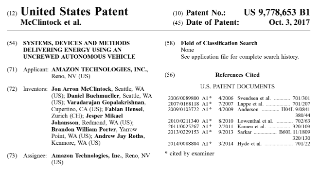 Titelblatt des Patents