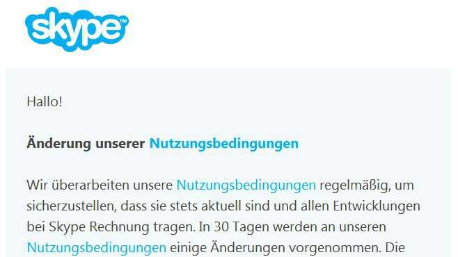 Problematische Klausel in geänderten Skype-Nutzungsbedingungen