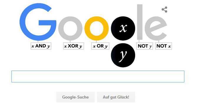 Google-Doodle zu 200 jahre Bool