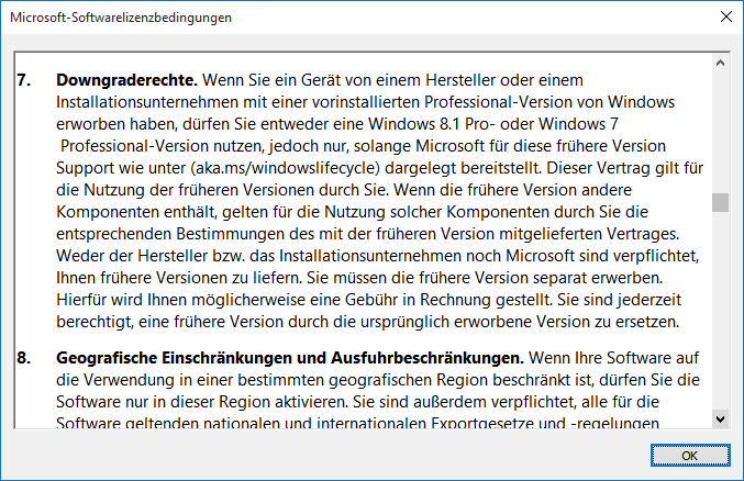 Der Kniff mit dem Downgrade-Recht von Windows 10