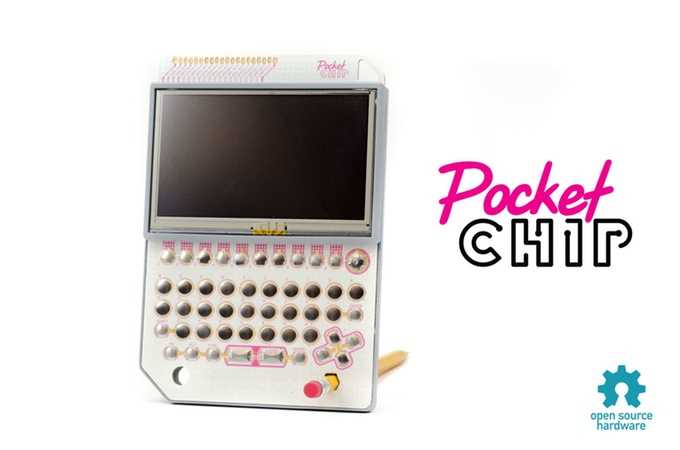 Erinnert ein bisschen an einen Blackberry-Prototypen: PocketC.H.I.P. erweitert den Mini-Computer um Display und Knöpfchentastatur.