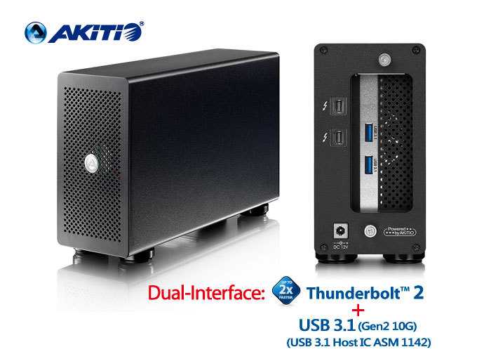 Akitio Thunder2 PCIe Box mit USB 3.1
