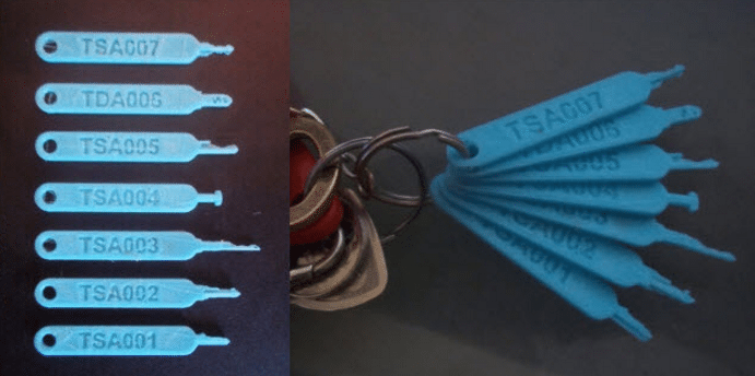 Die 3D-Modelle der TSA-Schlüssel sind im Internet veröffentlicht.