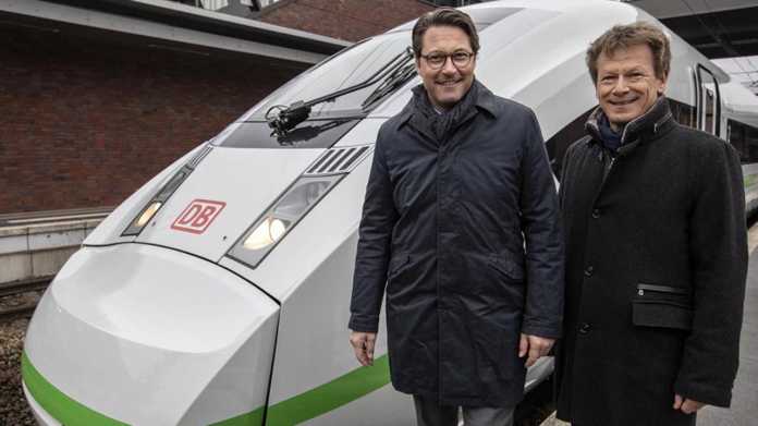 Bundesverkehrsminister Scheuer mit Bahnchef Lutz