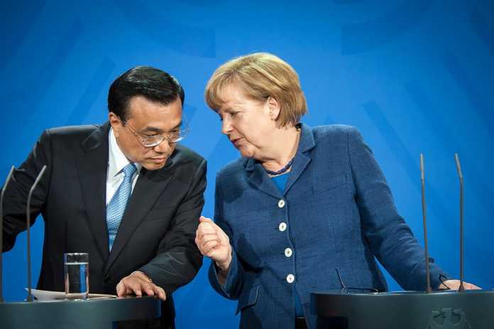 Li Keqiang und Angela Merkel bei der Pressekonferenz zum Besuch des chinesischen Ministerpräsidenten