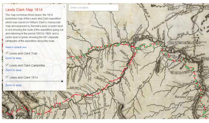 Die Expedition von Lewis und Clark bei Google Maps