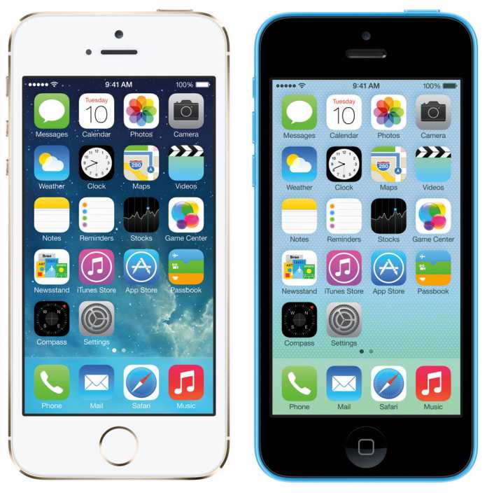 iPhone 5s: top, iPhone 5c: Flop