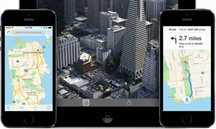Apples aktuelle Karten-App in iOS 7.