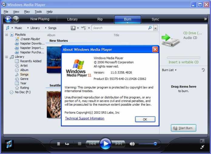 Windows Media Player 11 für Windows XP