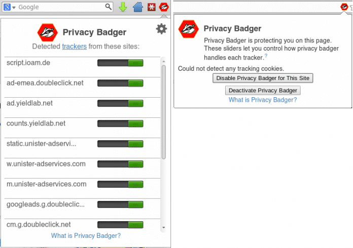 Privacy Badger auf Firefox und Chrome