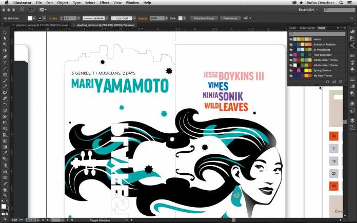 In Illustrator hat Adobe die Handhabung von Bézier-Kurven, das Transformieren-Werkzeug und den Austausch mit Web-Tools ausgebaut.