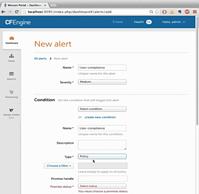 Das Dashboard soll die Arbeit mit CFEngine intuitiver machen.