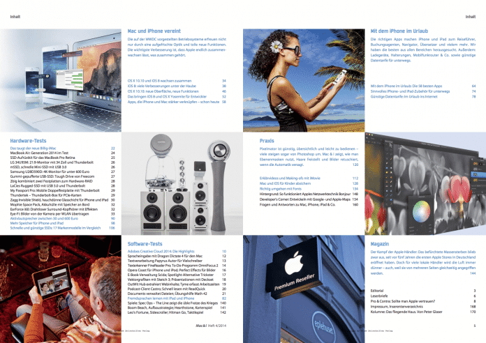 Mac &amp; i Heft 4/2014: Inhaltsverzeichnis