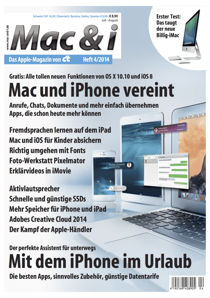 Mac &amp; i Heft 4/2014: Titelbild