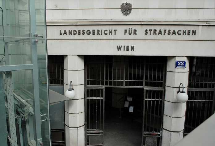 Der Eingan zum Landesgericht für Strafsachen Wien