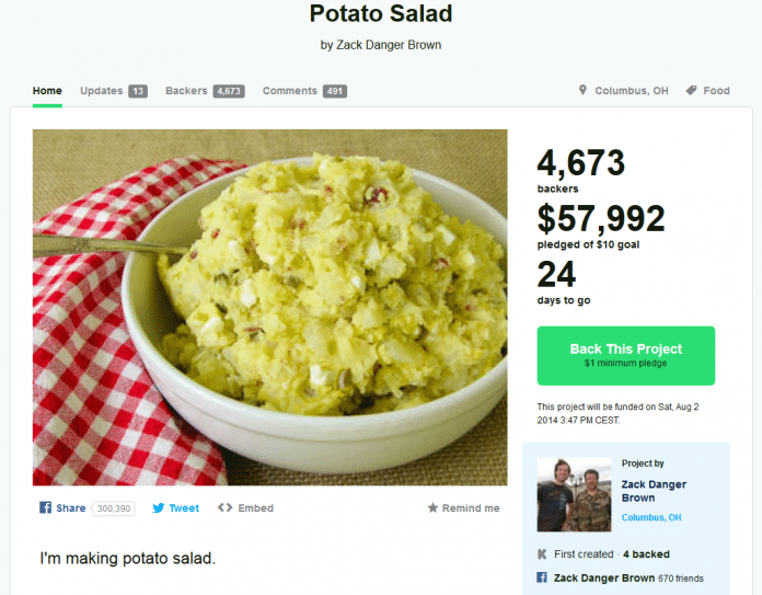 Zack Danger Browns kulinarisch eher schlichtes Kickstarter-Angebot hat inzwischen bereits etliche Nachahmer gefunden.