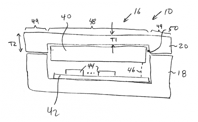 Skizze aus Apples Glas-Gehäuse-Patent