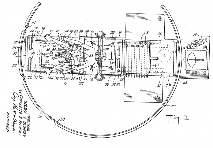 Zeichnung aus dem Patent für Geburtszentrifugen