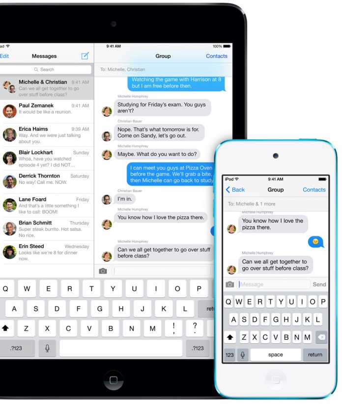 Apples hauseigene Apps – hier Messages – sind zumeist gut für Hör- und Sehbehinderte angepasst.