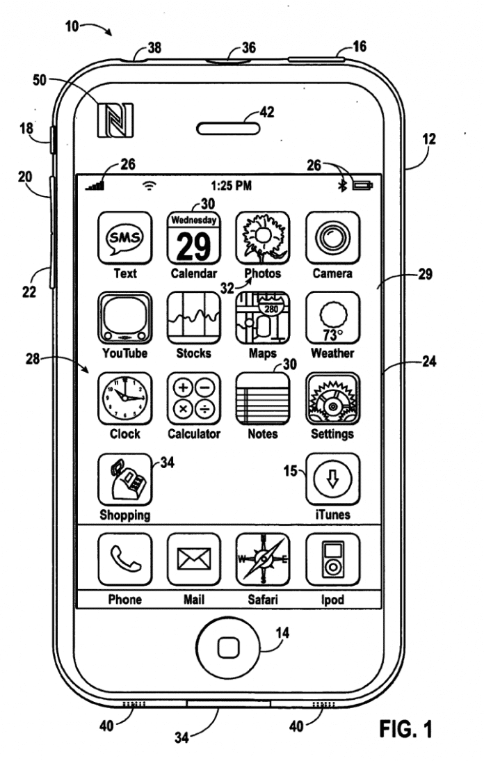 iPhone mit NFC und Shopping-App – aus einem älteren Apple-Patentantrag
