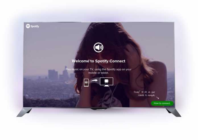 Dank Spotify Connect spielt der Fernseher die Musik selbstständig ab.