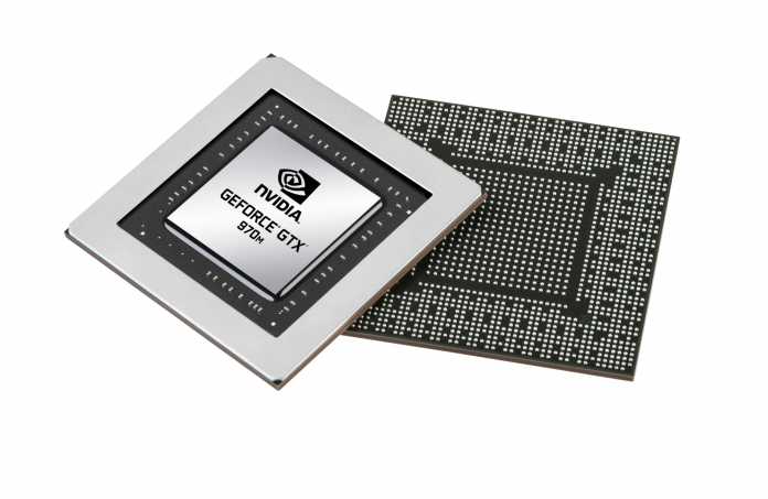 Die GeForce GTX 970M bietet 1280 Kerne und 3 GByte Speicher.
