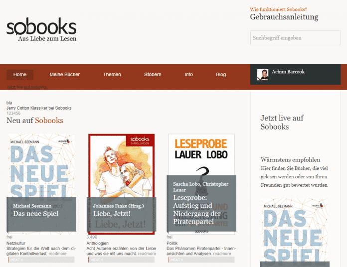Sobooks will E-Books mit dem Internet verknüpfen - als Plattform für &quot;Social Reading&quot;.