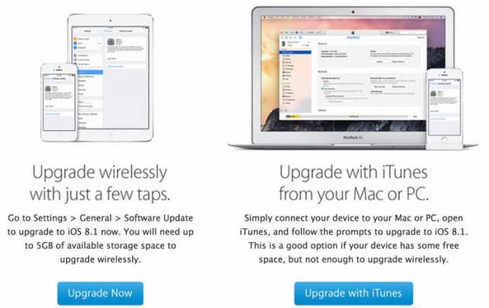 In dem Schreiben weist Apple auch auf die Installation per iTunes hin
