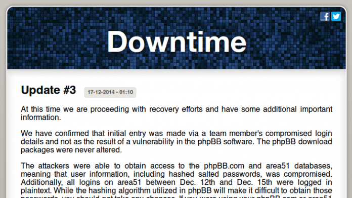PhpBB-Downtime