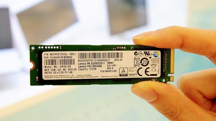 M.2-SSD Samsung SM951 mit PCIe 3.0 x4