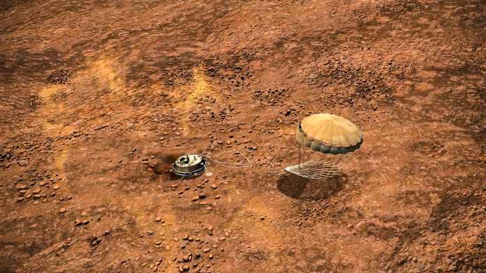 So könnte die ESA-Sonde auf dem Titan ausgesehen haben.