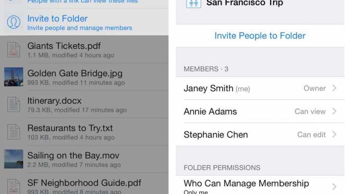 Dropbox systemweit unter iOS 8
