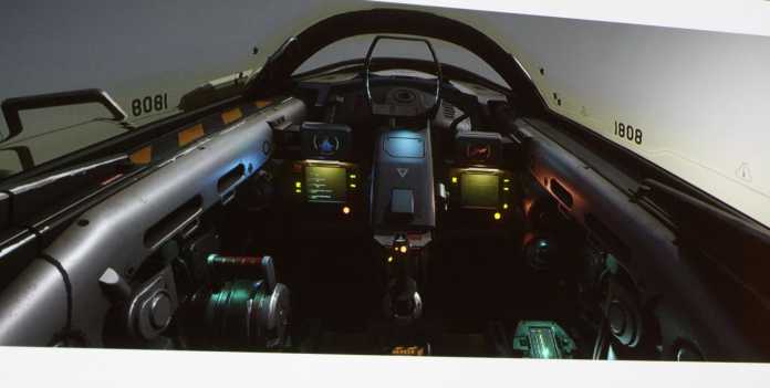 Ein Blick ins Cockpit eines Raumjägers zeigt den Grund für die hohe Polygonzahl des Schiffs: Jeder Schalter lässt sich umlegen, auf jedem Display erscheinen Grafiken und Daten - und alles ist relevant für das Spiel.