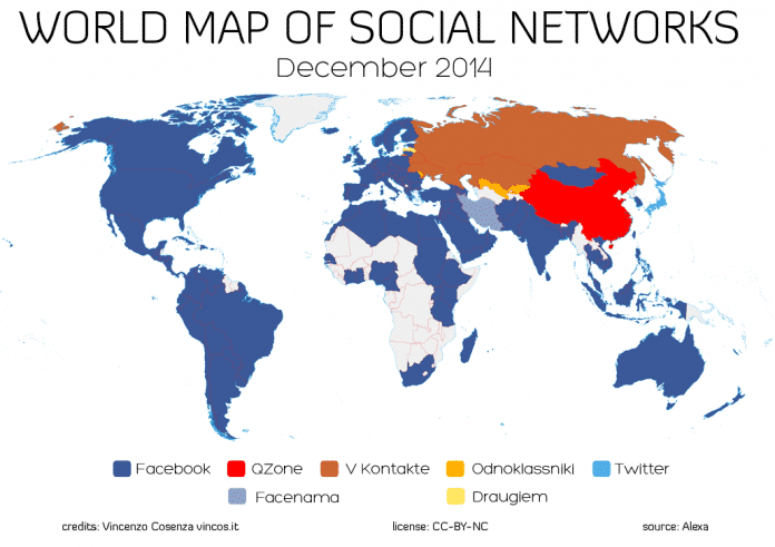 Währendsich fast die gesamte restliche Welt bei Facebook trifft, ist China Qzone-Land.