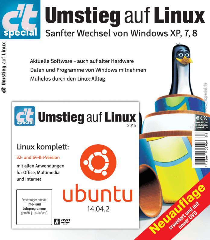 Das Titelbild der aktualisierten Neuauflage des c't Specials &quot;Umstieg auf Linux&quot;