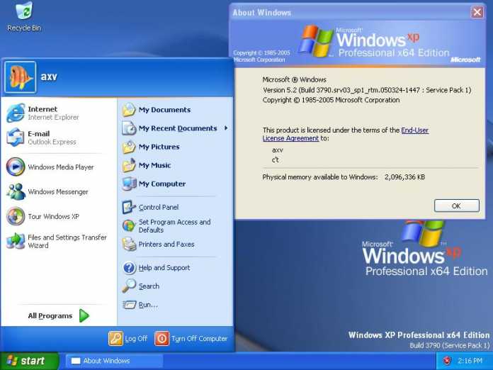 Windows XP Professional x64-Edition RTM