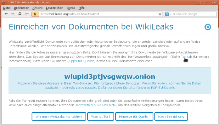 Aufruf-Anleitung: WikiLeaks-Uploadskript