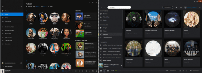 Kleines Ratespiel: Welches ist Microsofts kommende Musik-App, welches Spotify?