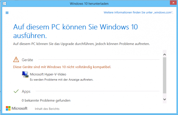 Ob Windows 10 auf einem PC laufen wird, lässt sich schon heute überprüfen.