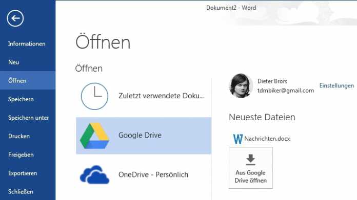 Plug-in bindet Google Drive in Microsoft Office ein ...
