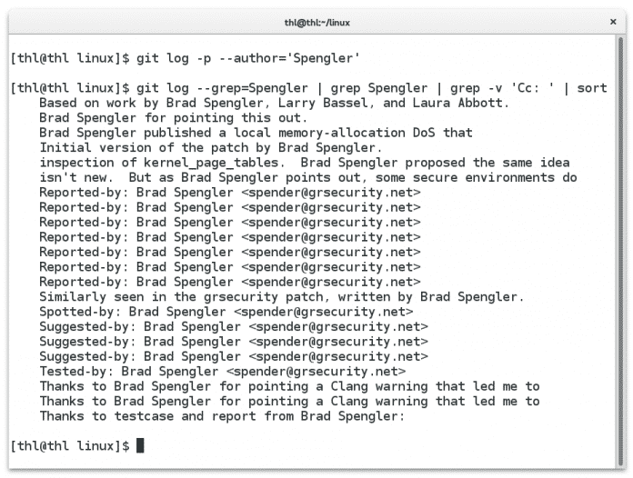 Spengler trägt eher indirekt zur Weiterentwicklung des Linux-Kernels bei.